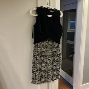 Faux suede tweed dress office work cocktail